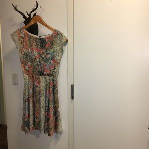 Alice and Olivia Floral Watercolor dress